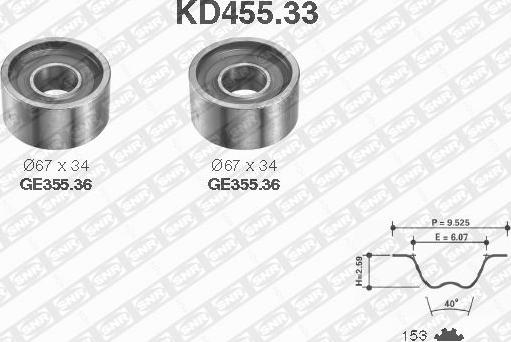 SNR KD455.33 - Zahnriemensatz alexcarstop-ersatzteile.com