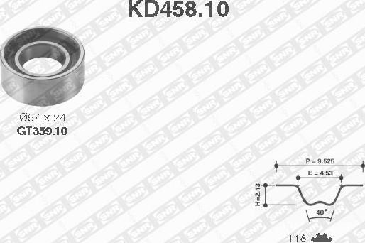 SNR KD458.10 - Zahnriemensatz alexcarstop-ersatzteile.com