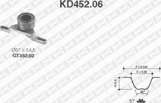 SNR KD452.06 - Zahnriemensatz alexcarstop-ersatzteile.com