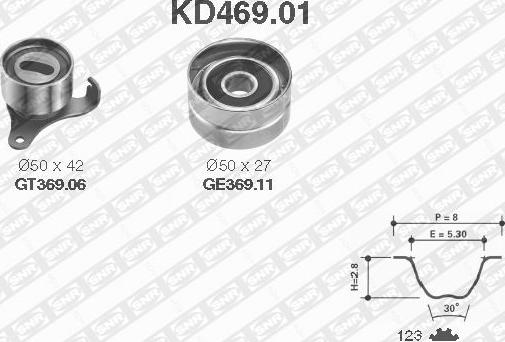 SNR KD469.01 - Zahnriemensatz alexcarstop-ersatzteile.com