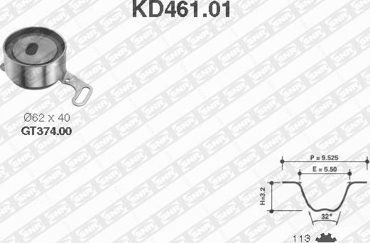 SNR KD461.01 - Zahnriemensatz alexcarstop-ersatzteile.com