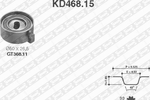 SNR KD468.15 - Zahnriemensatz alexcarstop-ersatzteile.com