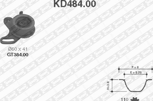 SNR KD484.00 - Zahnriemensatz alexcarstop-ersatzteile.com