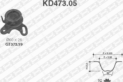 SNR KD473.05 - Zahnriemensatz alexcarstop-ersatzteile.com