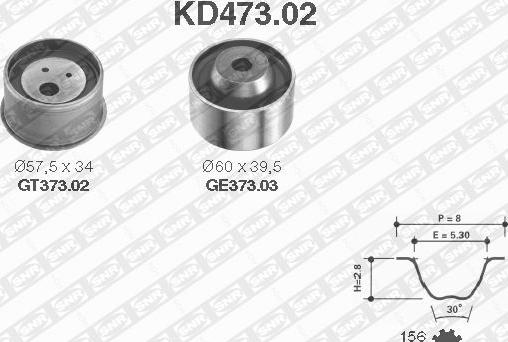 SNR KD473.02 - Zahnriemensatz alexcarstop-ersatzteile.com