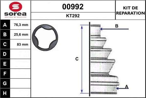 SNRA 00992 - Faltenbalg, Antriebswelle alexcarstop-ersatzteile.com