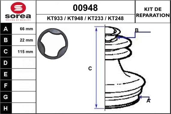 SNRA 00948 - Faltenbalg, Antriebswelle alexcarstop-ersatzteile.com