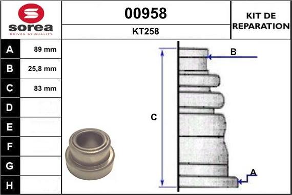 SNRA 00958 - Faltenbalg, Antriebswelle alexcarstop-ersatzteile.com