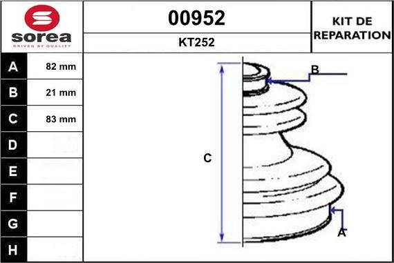 SNRA 00952 - Faltenbalg, Antriebswelle alexcarstop-ersatzteile.com