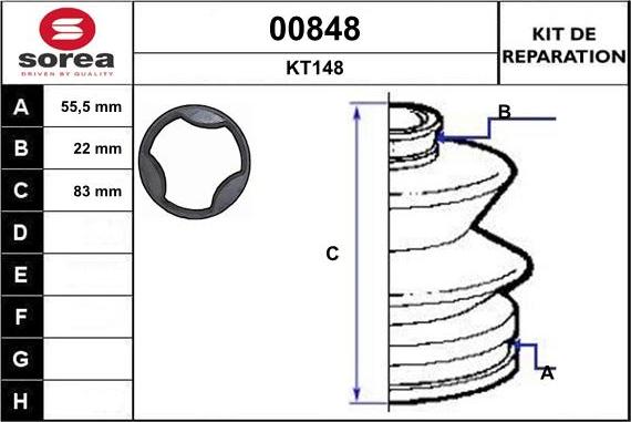 SNRA 00848 - Faltenbalg, Antriebswelle alexcarstop-ersatzteile.com