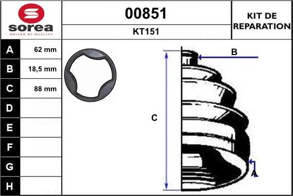 SNRA 00851 - Faltenbalg, Antriebswelle alexcarstop-ersatzteile.com