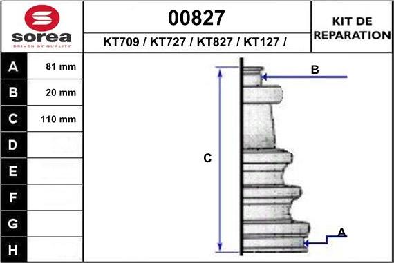 SNRA 00827 - Faltenbalg, Antriebswelle alexcarstop-ersatzteile.com