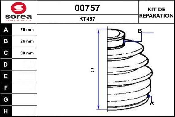 SNRA 00757 - Faltenbalg, Antriebswelle alexcarstop-ersatzteile.com