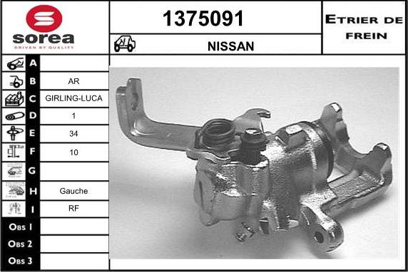 SNRA 1375091 - Bremssattel alexcarstop-ersatzteile.com