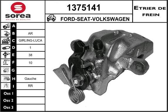 SNRA 1375141 - Bremssattel alexcarstop-ersatzteile.com