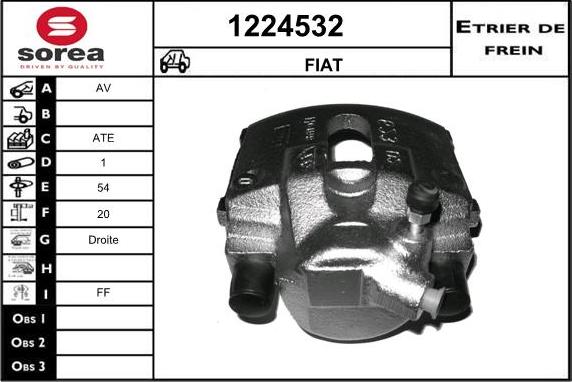 SNRA 1224532 - Bremssattel alexcarstop-ersatzteile.com