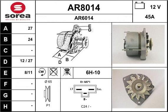 SNRA AR8014 - Generator alexcarstop-ersatzteile.com