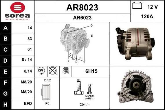 SNRA AR8023 - Generator alexcarstop-ersatzteile.com