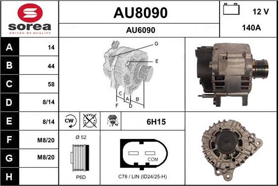 SNRA AU8090 - Generator alexcarstop-ersatzteile.com