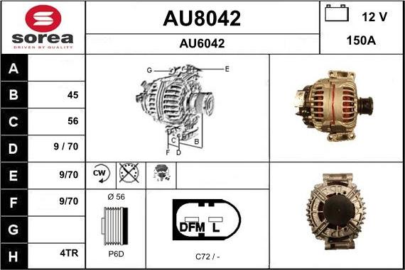 SNRA AU8042 - Generator alexcarstop-ersatzteile.com