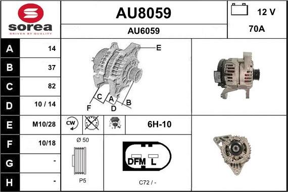 SNRA AU8059 - Generator alexcarstop-ersatzteile.com