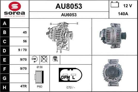 SNRA AU8053 - Generator alexcarstop-ersatzteile.com