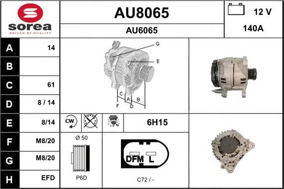 SNRA AU8065 - Generator alexcarstop-ersatzteile.com