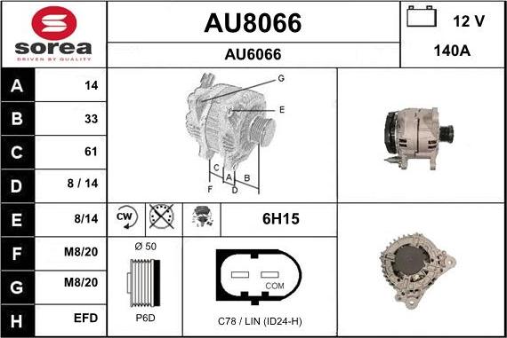 SNRA AU8066 - Generator alexcarstop-ersatzteile.com