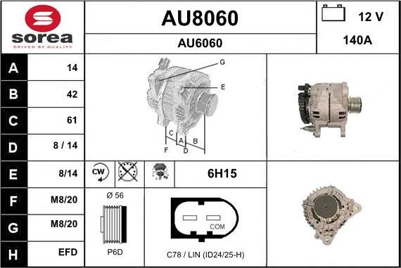 SNRA AU8060 - Generator alexcarstop-ersatzteile.com