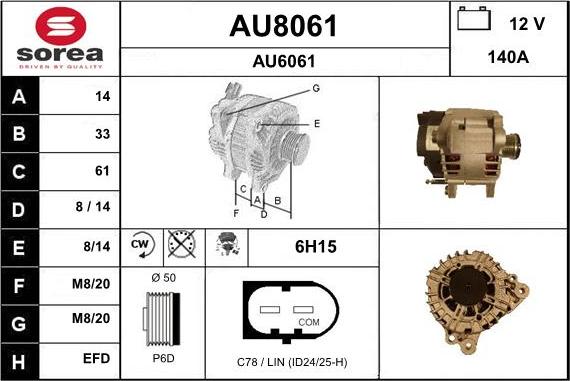 SNRA AU8061 - Generator alexcarstop-ersatzteile.com