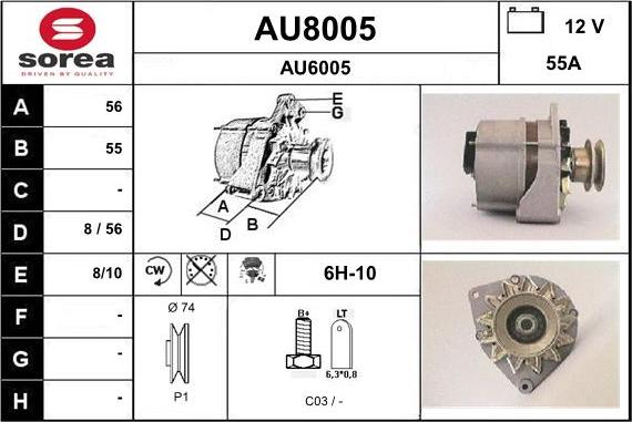 SNRA AU8005 - Generator alexcarstop-ersatzteile.com