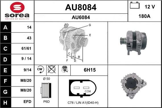 SNRA AU8084 - Generator alexcarstop-ersatzteile.com