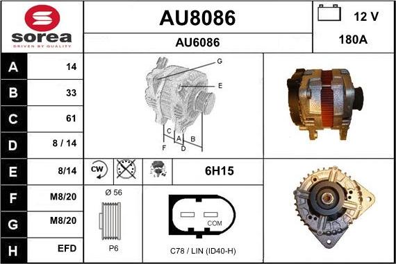 SNRA AU8086 - Generator alexcarstop-ersatzteile.com