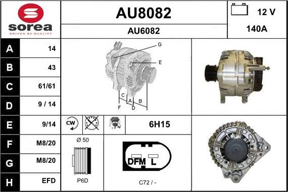 SNRA AU8082 - Generator alexcarstop-ersatzteile.com