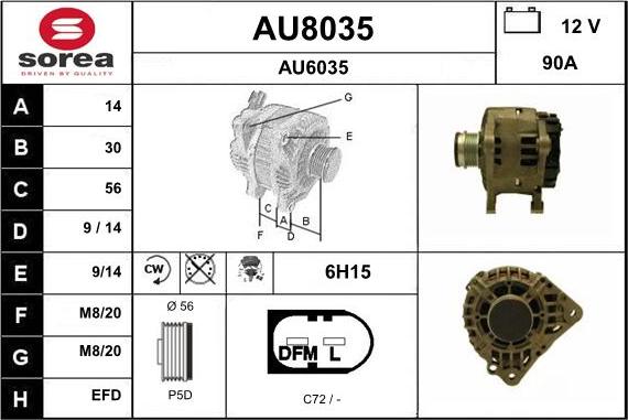 SNRA AU8035 - Generator alexcarstop-ersatzteile.com