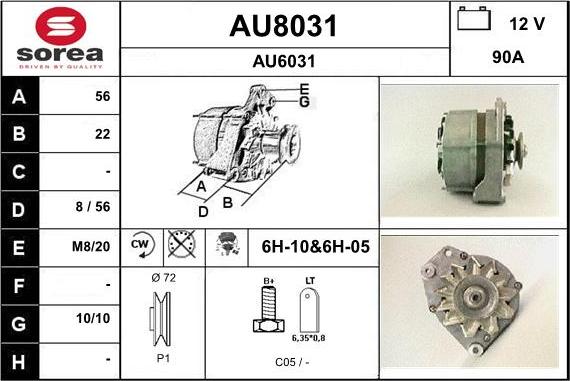 SNRA AU8031 - Generator alexcarstop-ersatzteile.com