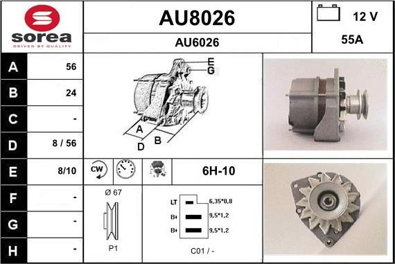 SNRA AU8026 - Generator alexcarstop-ersatzteile.com