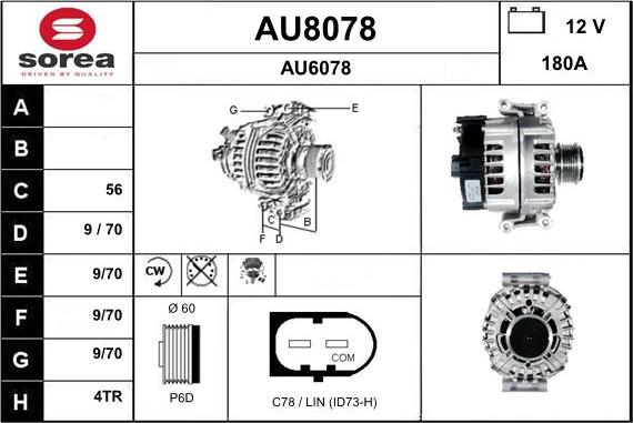 SNRA AU8078 - Generator alexcarstop-ersatzteile.com