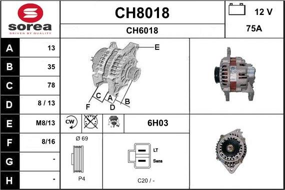 SNRA CH8018 - Generator alexcarstop-ersatzteile.com