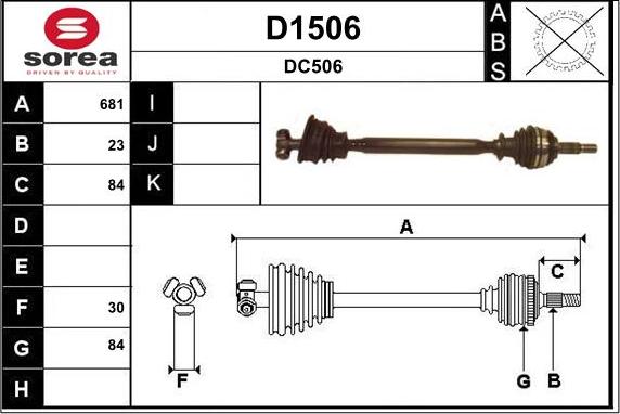 SNRA D1506 - Antriebswelle alexcarstop-ersatzteile.com