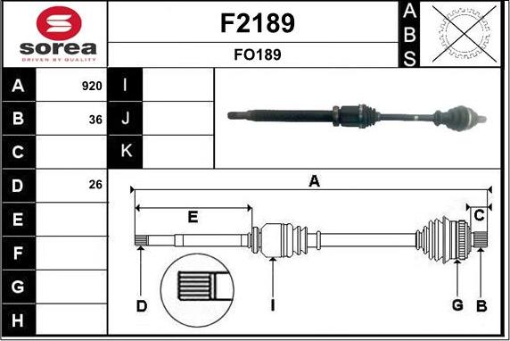 SNRA F2189 - Antriebswelle alexcarstop-ersatzteile.com