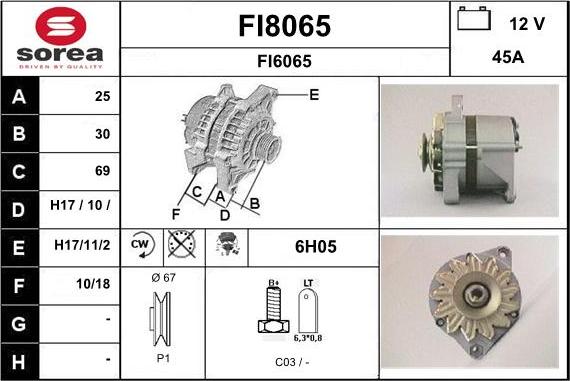 SNRA FI8065 - Generator alexcarstop-ersatzteile.com