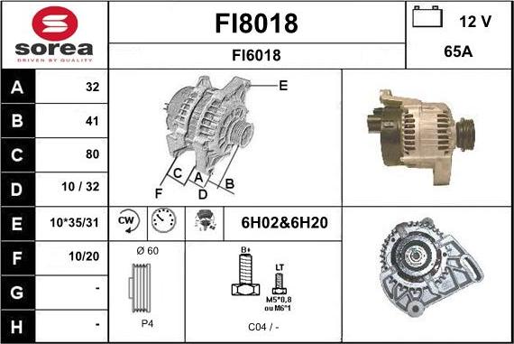 SNRA FI8018 - Generator alexcarstop-ersatzteile.com