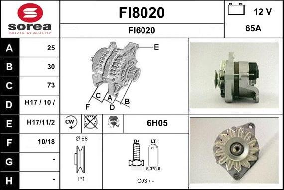 SNRA FI8020 - Generator alexcarstop-ersatzteile.com