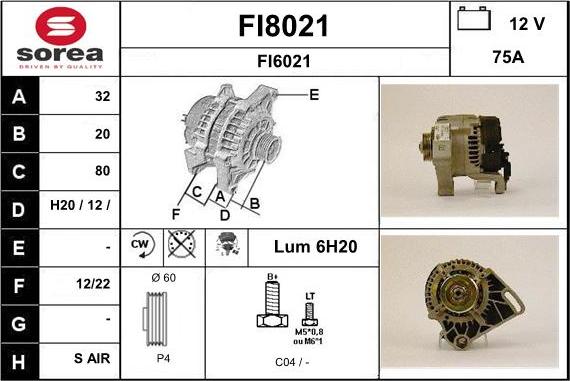 SNRA FI8021 - Generator alexcarstop-ersatzteile.com