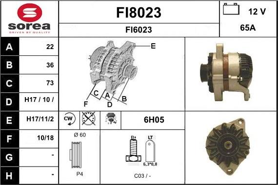 SNRA FI8023 - Generator alexcarstop-ersatzteile.com