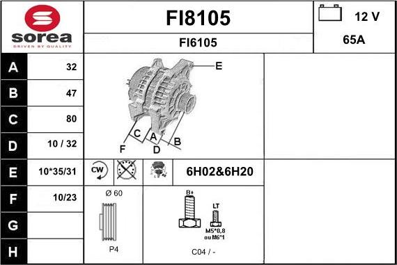 SNRA FI8105 - Generator alexcarstop-ersatzteile.com