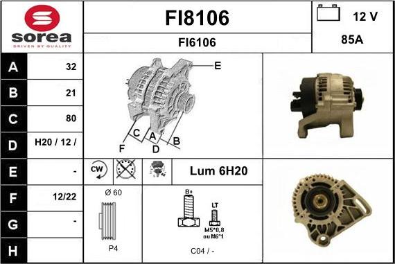 SNRA FI8106 - Generator alexcarstop-ersatzteile.com