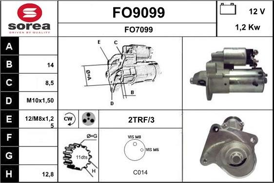 SNRA FO9099 - Starter alexcarstop-ersatzteile.com