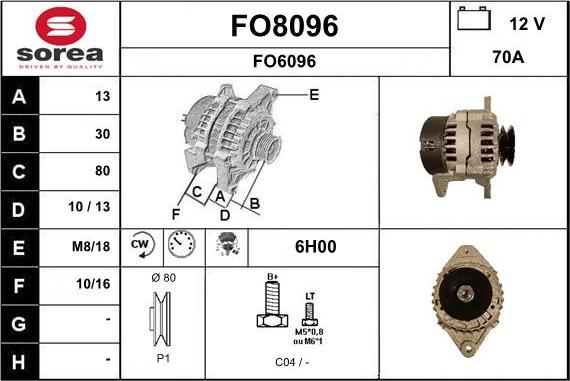 SNRA FO8096 - Generator alexcarstop-ersatzteile.com